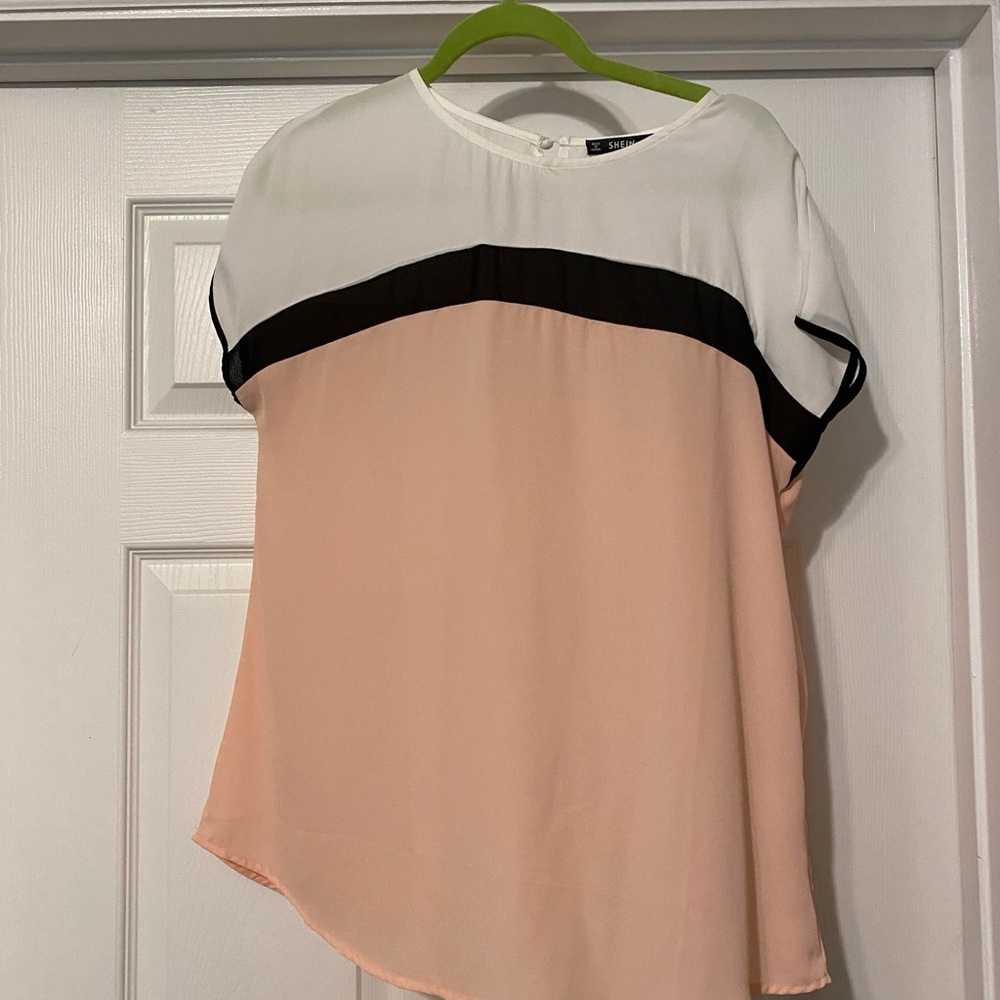 Tunic Top - Pink White and Black
